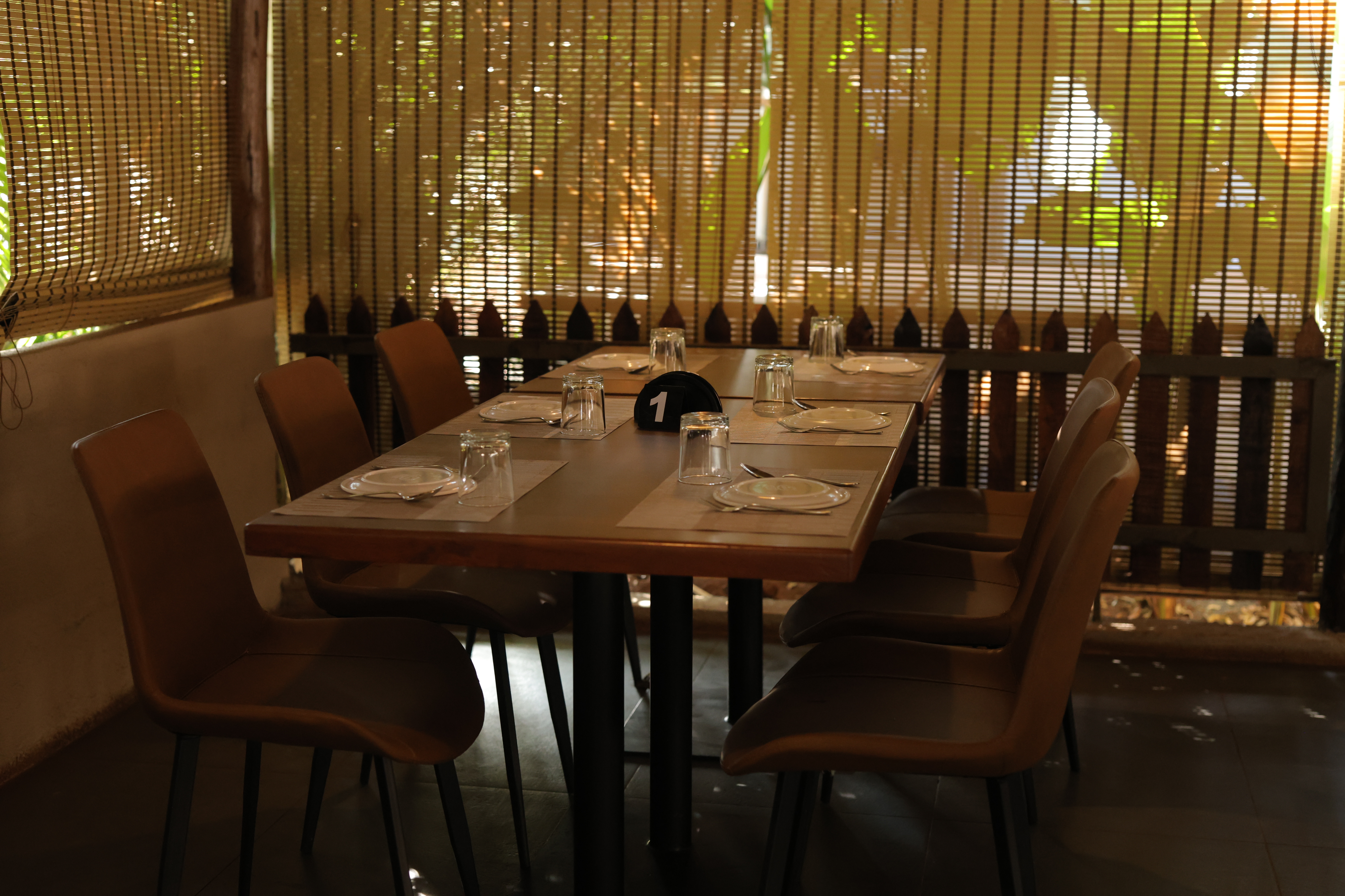 Warm intimate table setting at Jatra Countryside restaurant